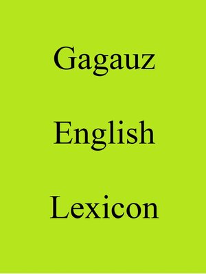 cover image of Gagauz English Lexicon